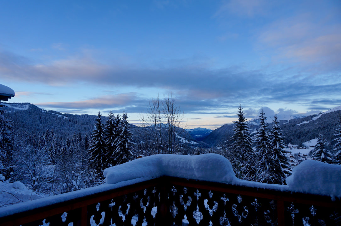 Beautiful view down the valley from Chalet Mahana